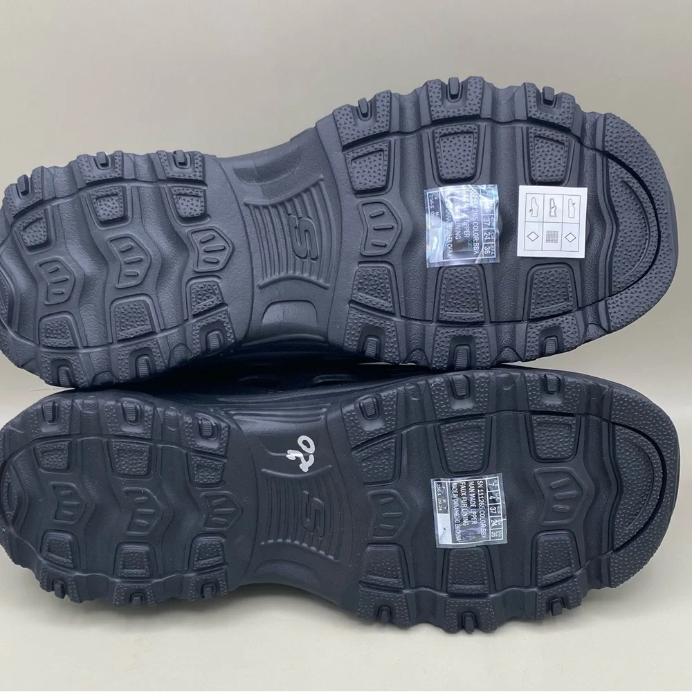 Skechers Foamies D’Lites 2.0 Fleece Lined Mule Sneakers Women’s 7 Black New - Picture 10 of 14